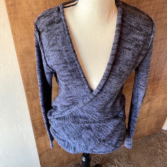 Free People Faux Wrap Sweater 💙 - Picture 4 of 9